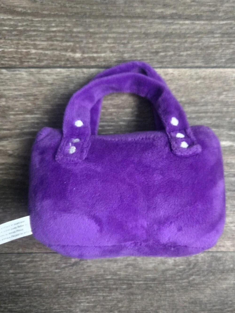 Haute Diggity Dog PAWLENCIAGA Purple Plush Dog Purse Toy Medium NWOT